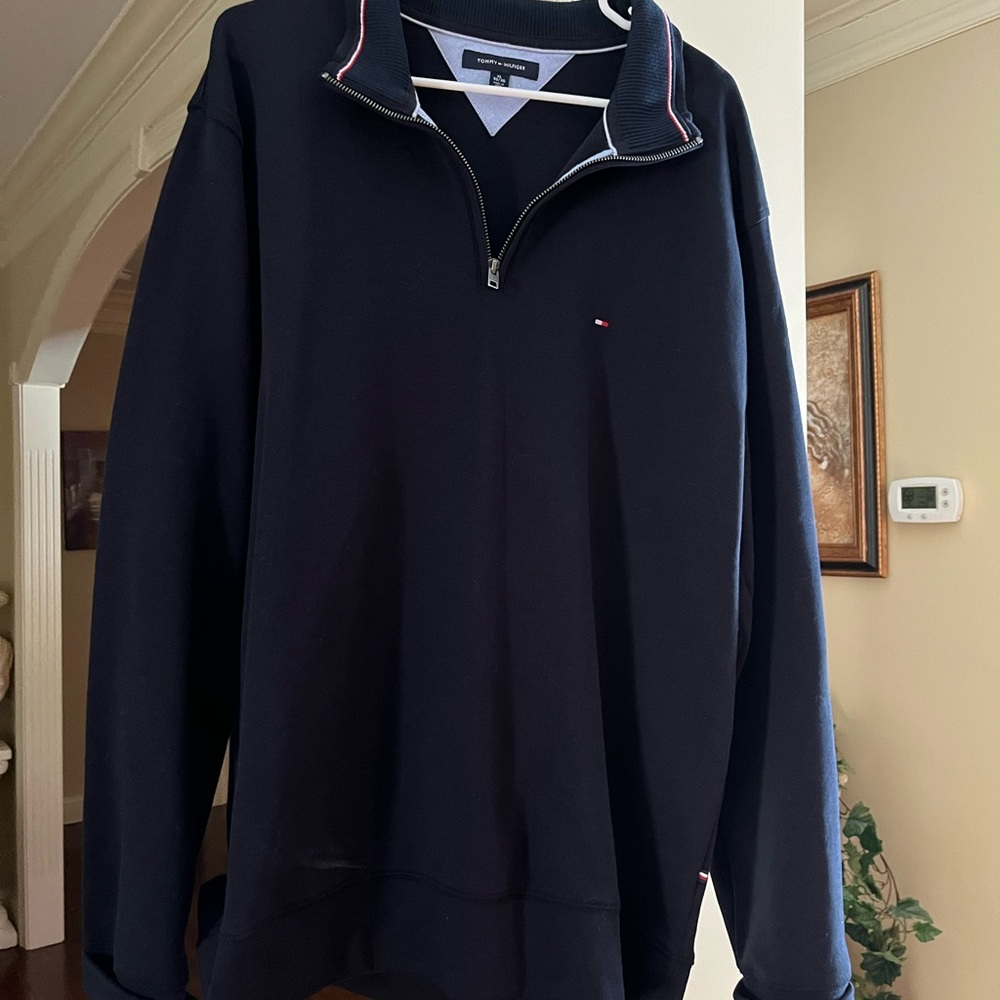 Tommy Hilfiger Men's Navy Zip-Up Sweater
